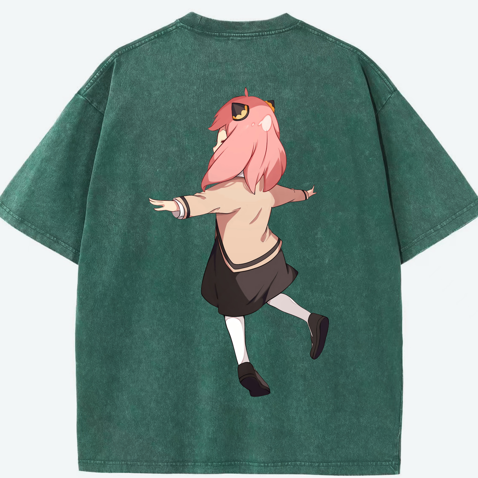 （画像用） SPY×FAMILY间谍家家酒 綿100% ヴィンテージ風 半袖Tシャツ（背面プリント）